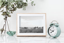 Load image into Gallery viewer, Black and white field print, printable wall art, landscape poster, horizontal - prints-actually