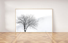 Load image into Gallery viewer, Snowy Tree Print, Printable Wall Art, Snow Landscape horizontal photography - prints-actually