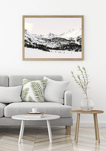 Snowy mountains print, printable wall art, landscape poster, digital prints - prints-actually