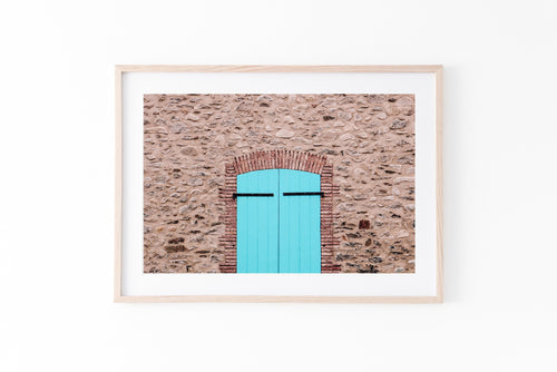 Turquoise wood door print, printable wall art, Spain village, digital prints - prints-actually