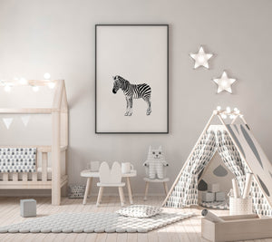 Zebra Print, nursery decor, printable wall art, animal sketch print - prints-actually