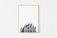 Load image into Gallery viewer, Duomo Cathedral Milan Print, Printable Wall Art, Minimalist Print, Black and White - prints-actually