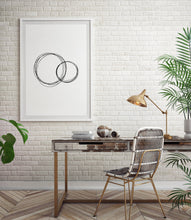 Load image into Gallery viewer, Abstract Print, Infinity Two Circles Interlocking, Printable Modern Wall Art - prints-actually