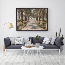 Load image into Gallery viewer, Palms road Print, Printable Wall Art, Sea of Galilee Israel Landscape, Tree Lined Road - prints-actually