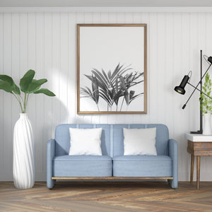 Palm Plant Print, Black and White Fronds, Printable Wall Art - prints-actually