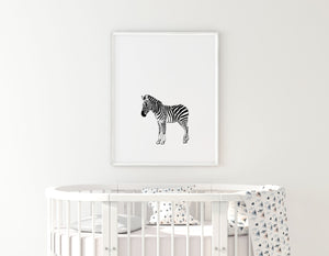 Zebra Print, nursery decor, printable wall art, animal sketch print - prints-actually