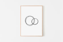Load image into Gallery viewer, Abstract Print, Infinity Two Circles Interlocking, Printable Modern Wall Art - prints-actually