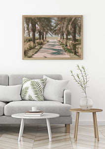 Palms road Print, Printable Wall Art, Sea of Galilee Israel Landscape, Tree Lined Road - prints-actually