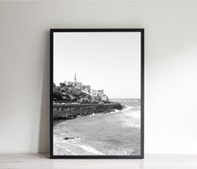 Load image into Gallery viewer, Black and White Printable Wall art, Jaffa Port, Digital Prints, Tel Aviv Beach Wall Decor