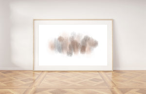 Abstract print, printable wall art, brown and gray strokes digital print - prints-actually