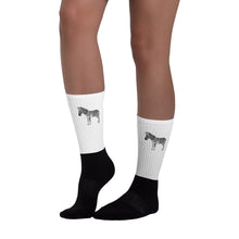 Load image into Gallery viewer, Zebra Black Foot Sublimated Socks - XL - prints-actually