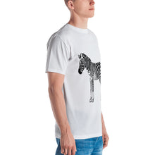 Load image into Gallery viewer, Black and White Zebra Print Men&#39;s T-shirt - prints-actually