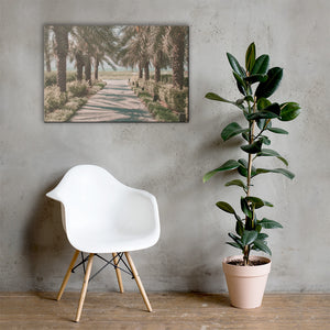 Palm trees road Canvas - prints-actually
