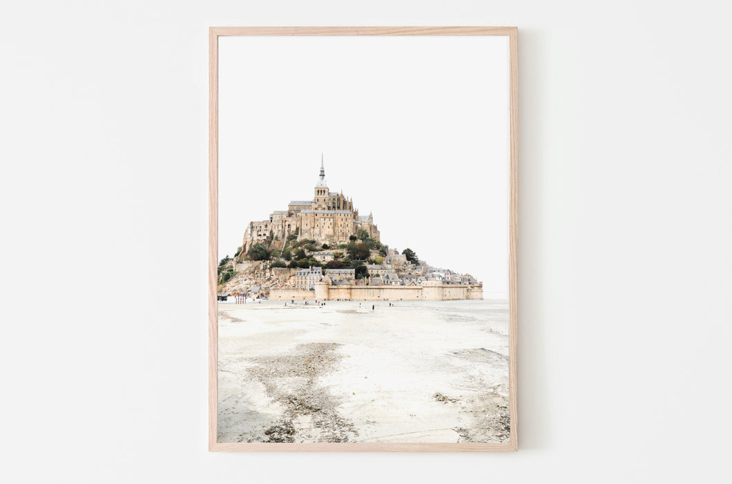 Mont Saint Michel Print, Printable Wall Art, Brittany Landscape, French Landmark - prints-actually