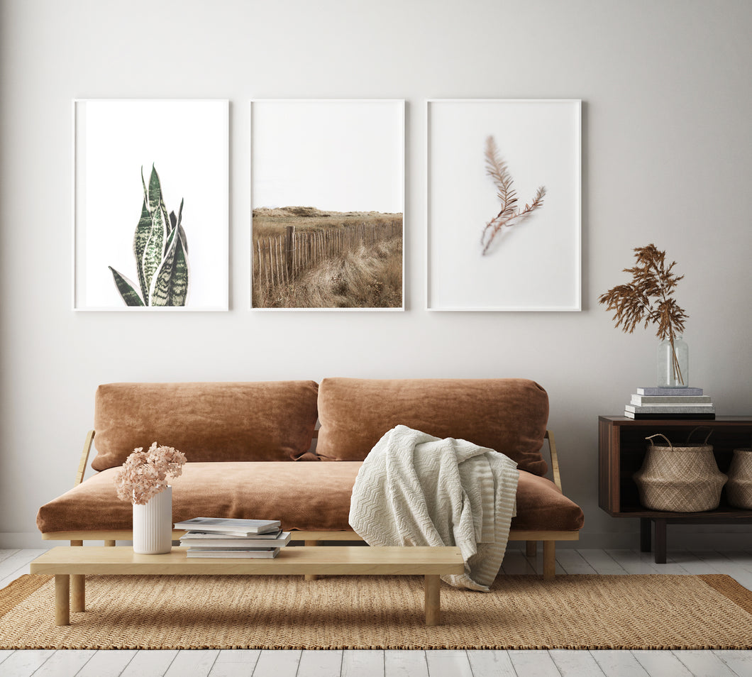 Set of 3 wall prints, nature prints, printable wall art, modern art