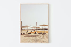 Printable wall art, beach print, Tel Aviv photography, minimalist print