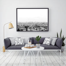 Load image into Gallery viewer, Paris skyline print, black and white printable wall art - prints-actually