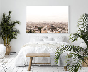 Paris skyline print, brown printable wall art photography - prints-actually