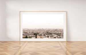 Paris skyline print, brown printable wall art photography - prints-actually