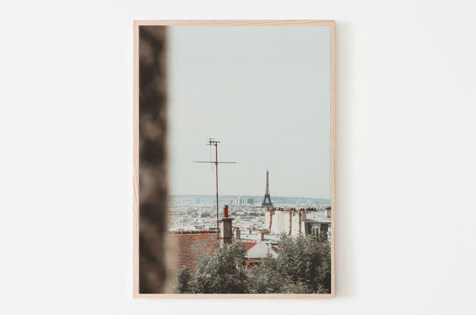 Paris skyline print, Eiffel Tower poster, printable wall art, France landscape, digital wall prints, cityscape urban photography, decor - prints-actually
