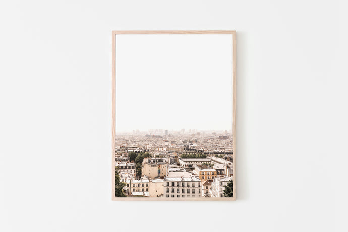 Paris Skyline Print, Printable Wall Art, Digital prints, France Landscape - prints-actually