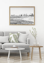 Load image into Gallery viewer, Tel Aviv skyline print, black and white printable wall art, Israel landscape - prints-actually