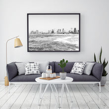 Load image into Gallery viewer, Tel Aviv skyline print, black and white printable wall art, Israel landscape - prints-actually