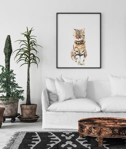 Cute Ginger Cat Print, Printable Wall Art, Animal Photography - prints-actually