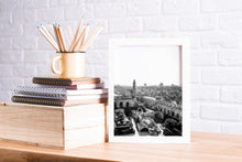Load image into Gallery viewer, תמונה לקיר של מגדל דוד בירושלים בשחור לבן, פרינט להדפסה