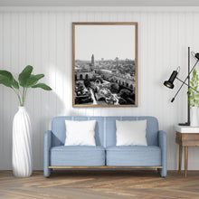 Load image into Gallery viewer, תמונה לקיר של מגדל דוד בירושלים בשחור לבן, פרינט להדפסה