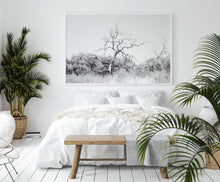 Load image into Gallery viewer, Black and white tree print, printable wall art, Israel landscape