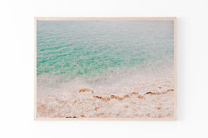 תמונה לקיר של מי הטורקיז של ים המלח, פרינט להדפסה