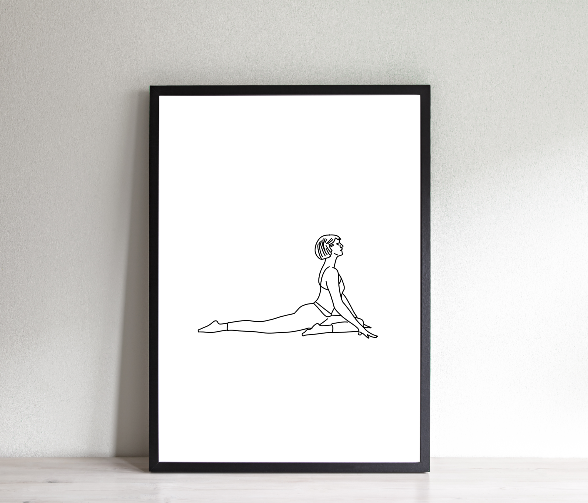Single line drawing of a girl standing in a yoga pose Stock Vector Image &  Art - Alamy
